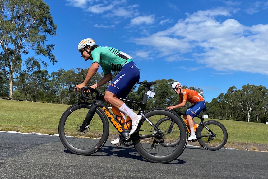 Oliver Bleddyn attacks up a hill
