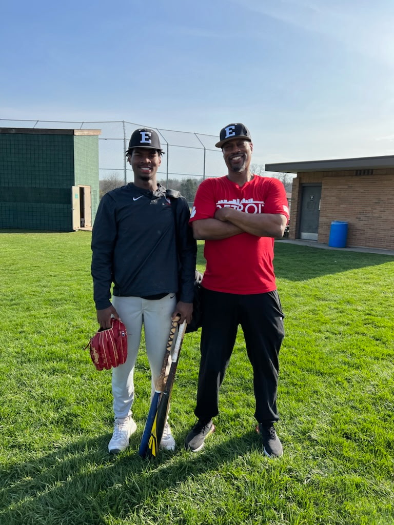 Greg Pace Jr. poses with Greg Pace Sr.
