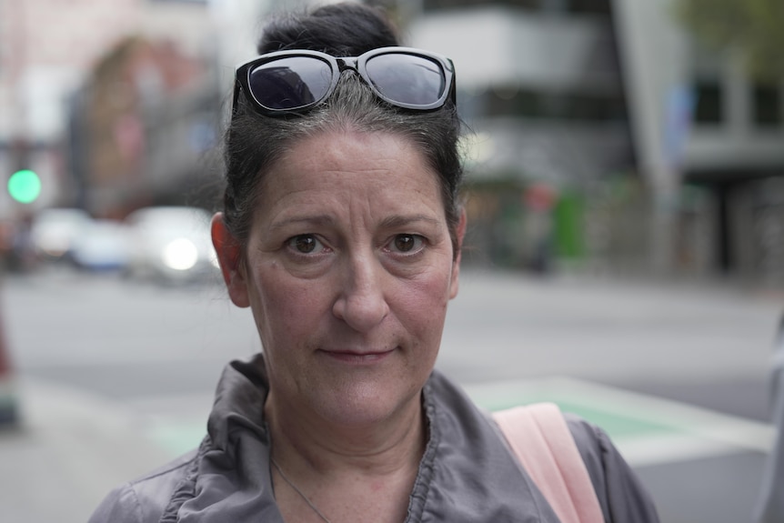 Lyndall Brown at Hobart bus mall