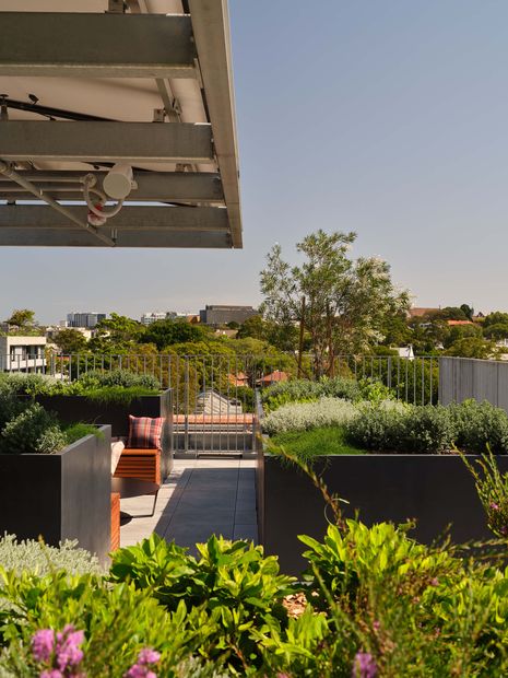 Sustainability initiatives across the development include rooftop gardens, solar power, on-site bike parking and extensive landscaping.