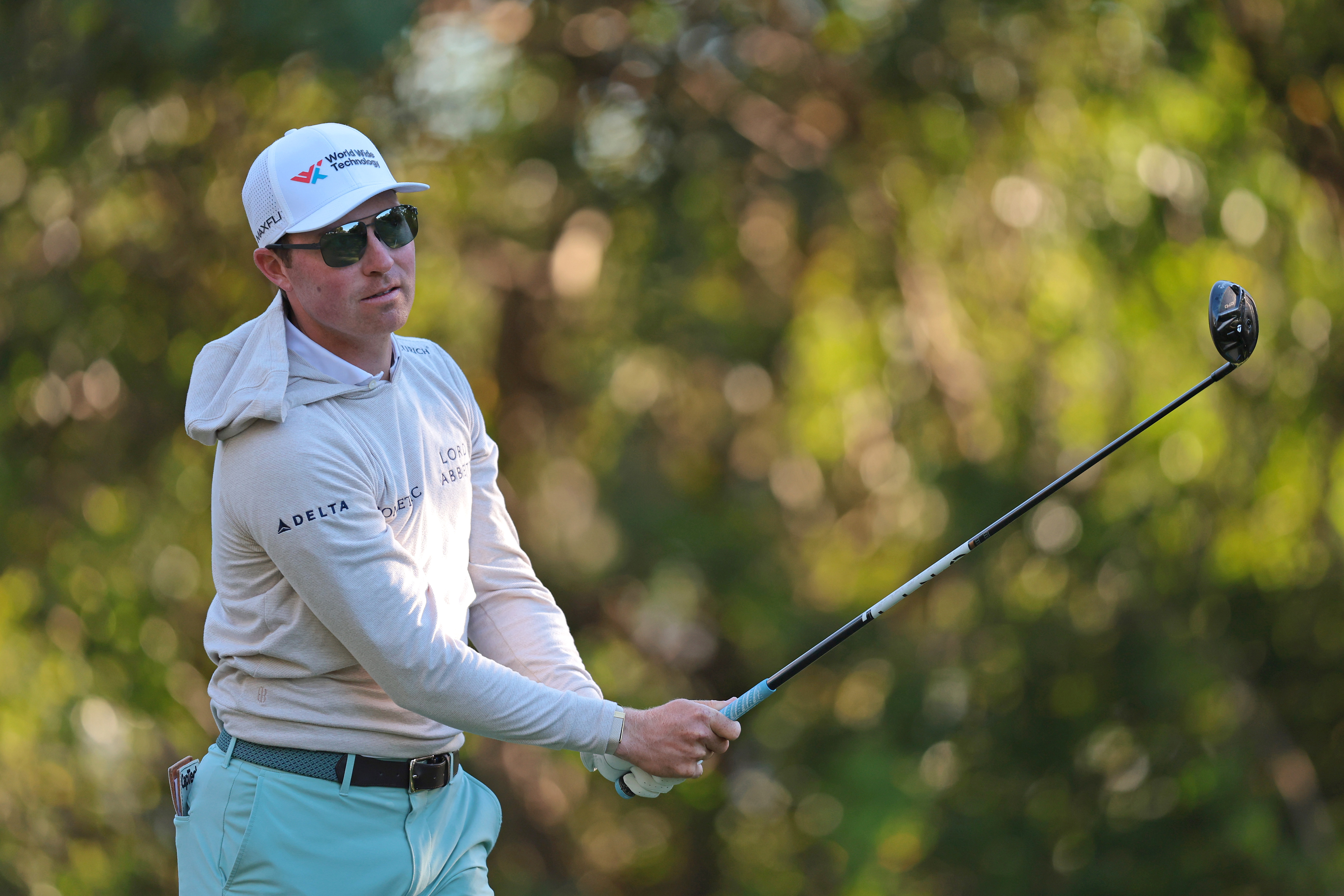 Ben Griffin hits a tee shot