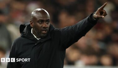 Otto Addo points during Ghana's defeat by Germany