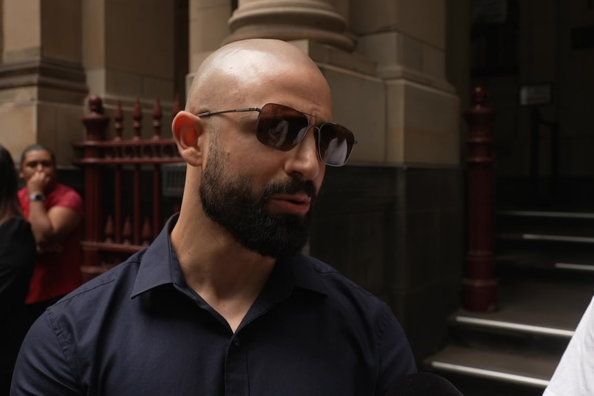 Nikkita's brother Shaun Azzopardi speaking to media outside court on Monday.