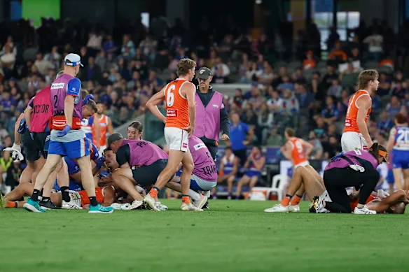 Players received immediate medical attention.