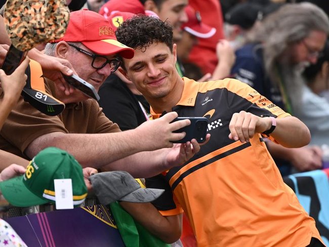 Lando Norris smiled for the fans but he's far from happy with the new Formula One cars. 