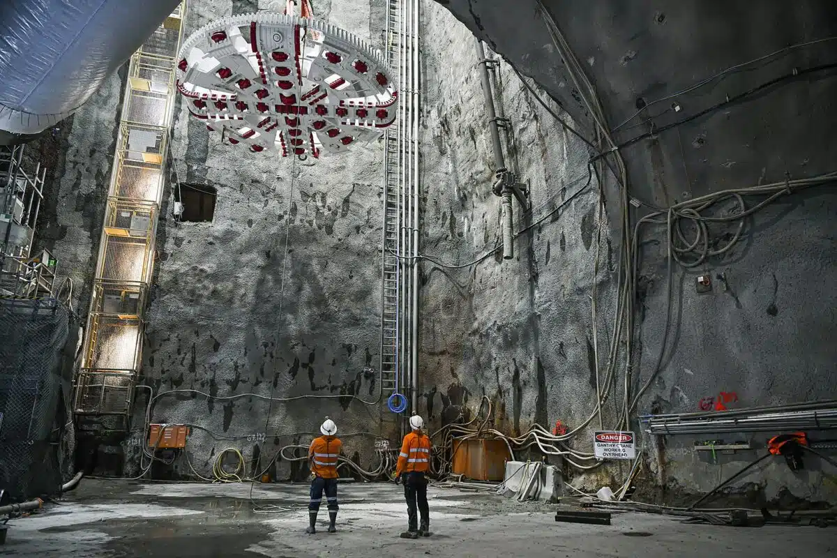 A Tunnel Boring Machine Used For Underground Construction