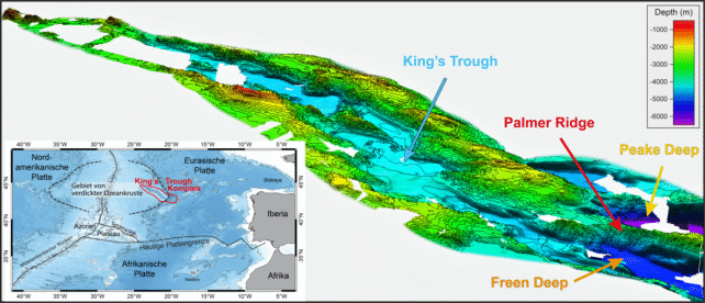 A map of the King's Trough complex