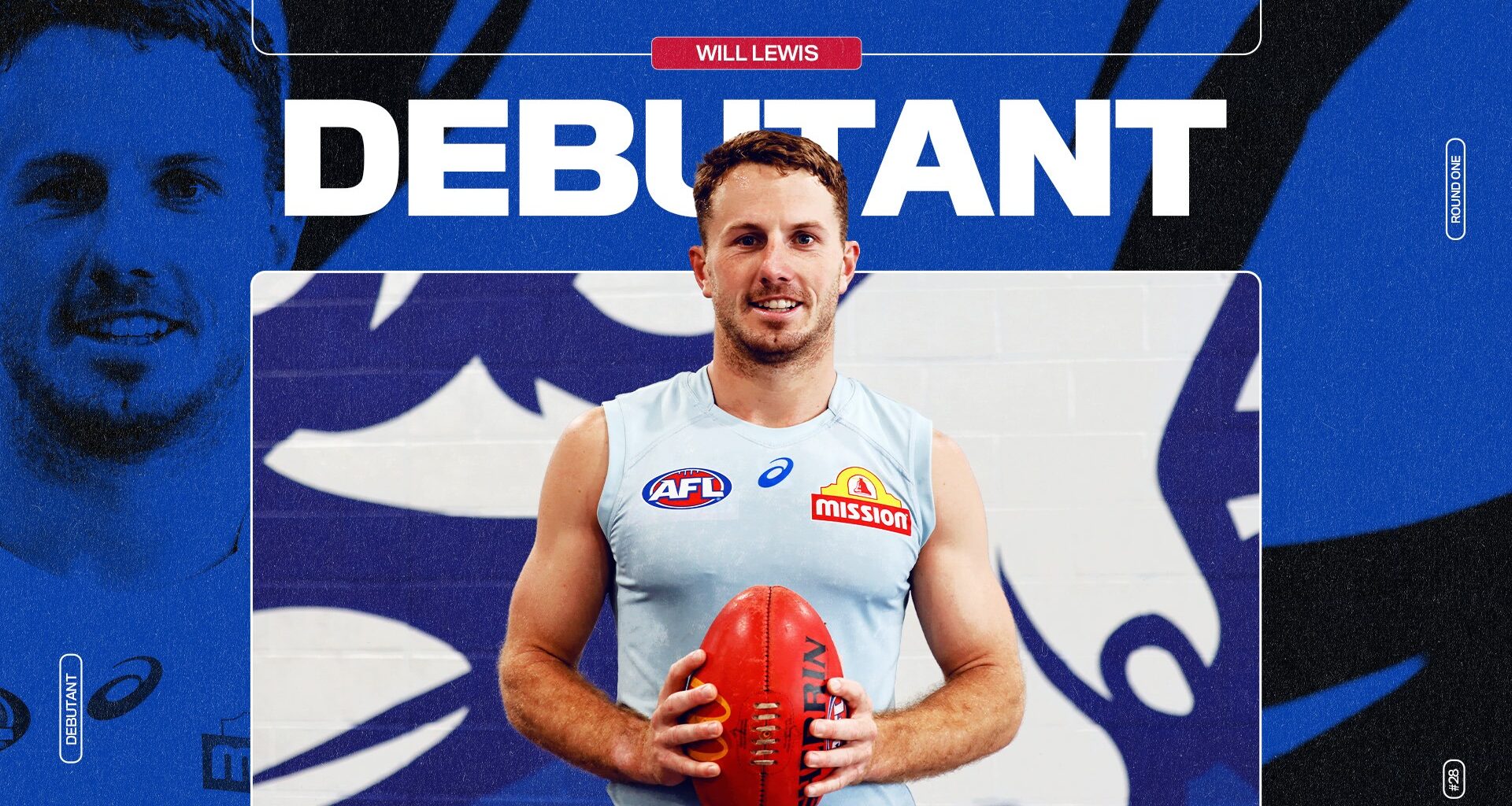 Lewis to make senior debut against Giants