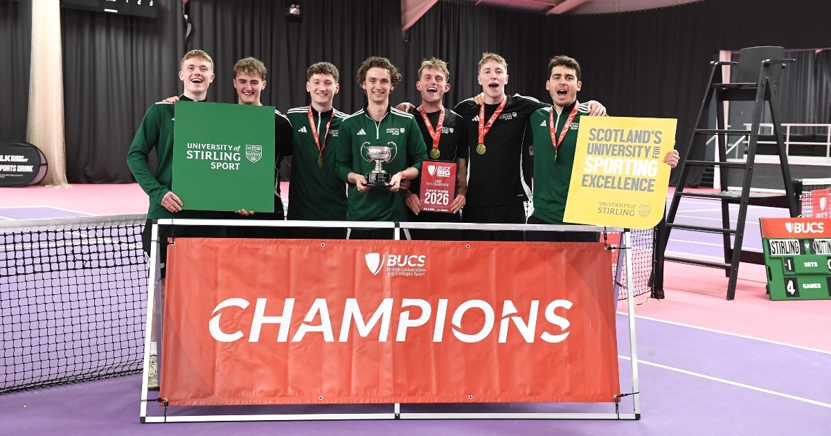 University of Stirling Men’s Tennis secure fourth UK title of the season | About