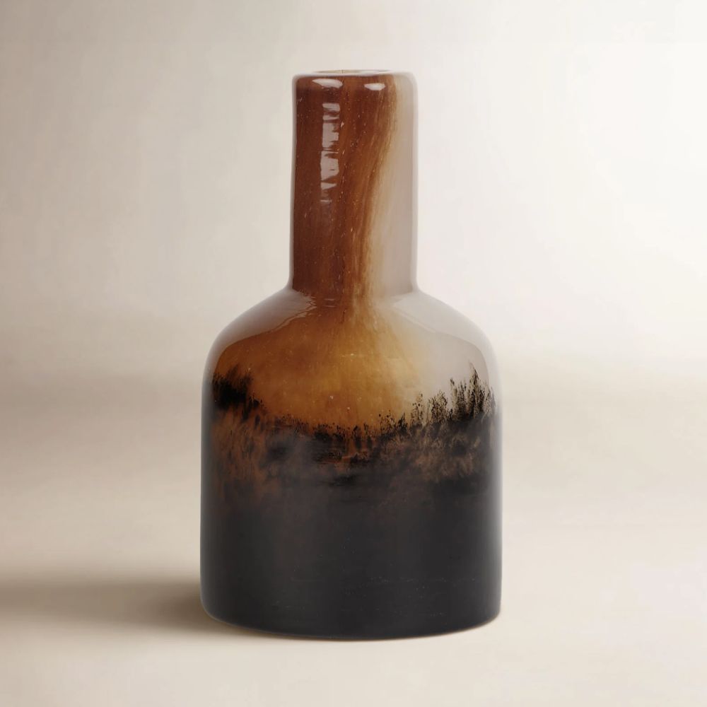 Colored glass vase