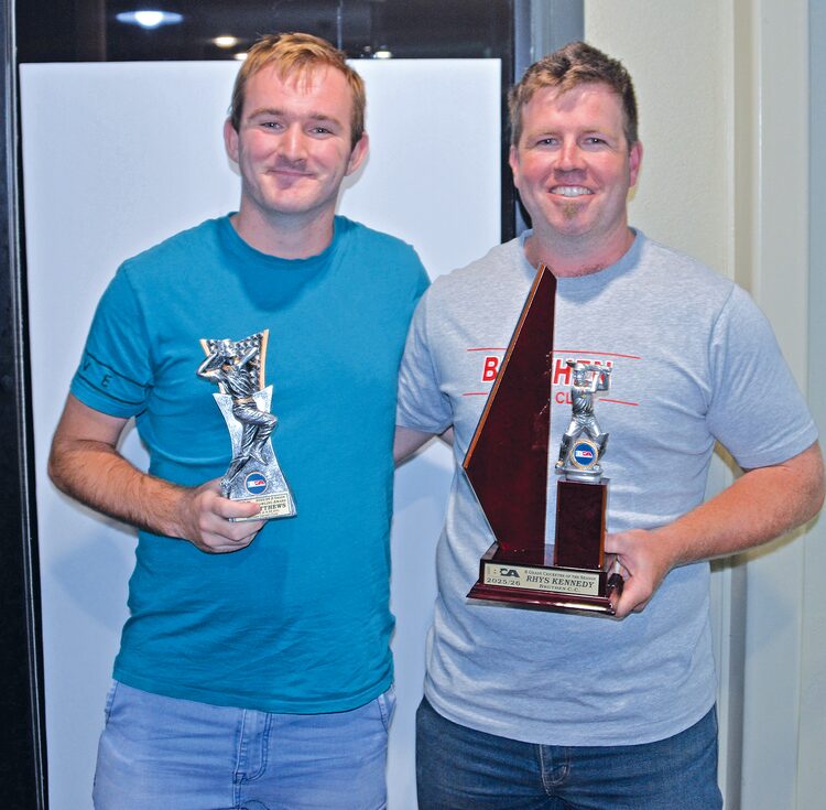 The "B" grade Bairnsdale Cricket Association awards were dominated by players from minor premier, Bruthen, with Cec Matthews winning the bowling and Rhys Kennedy, the batting and cricketer of the year.