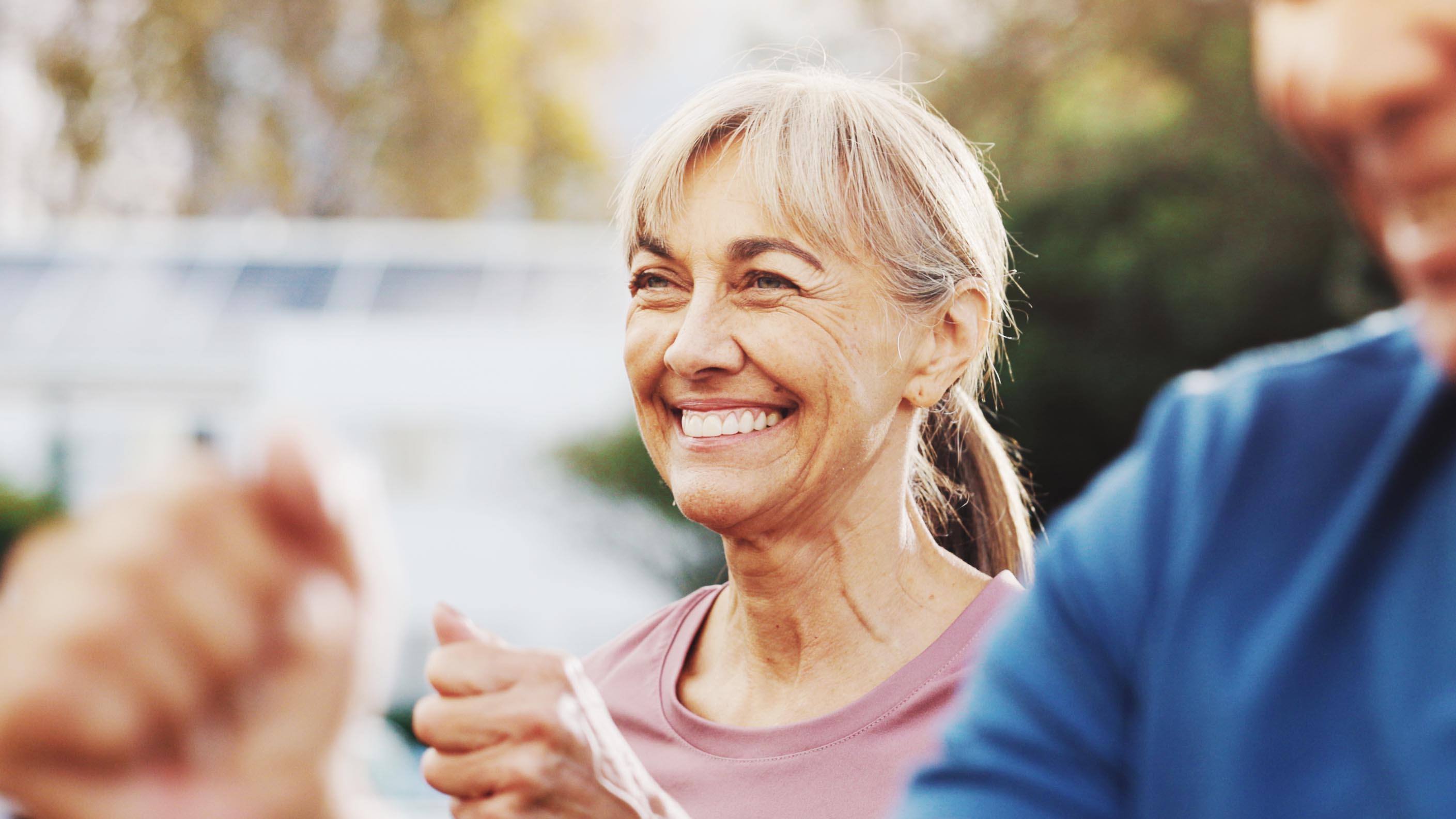 a senior woman exercising