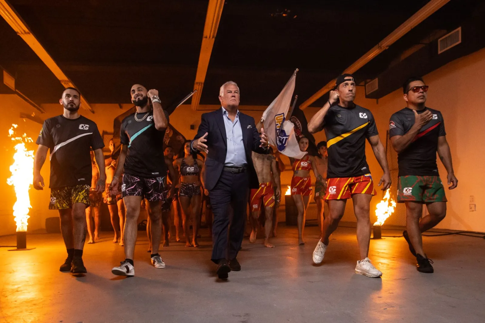 Campbell McLaren with Combate Flobal fighters