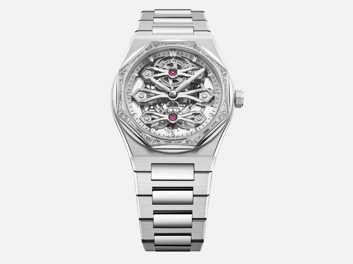 Girard-Perregaux Diamond-Set Laureato Three Gold Bridges | Image: The Hour Glass