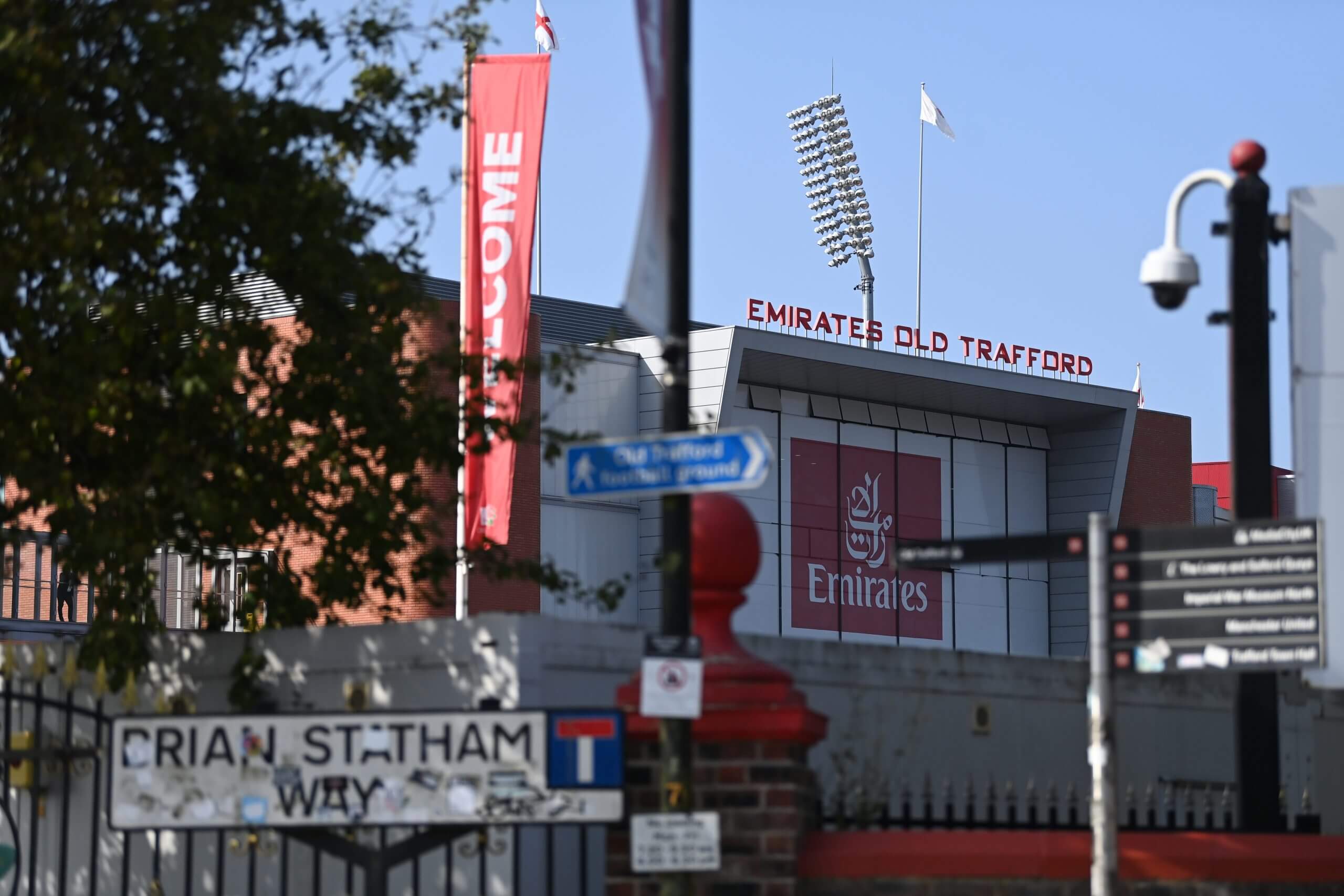 A view of the outside of Emirates Old Trafford, home of Lancashire County Cricket Club