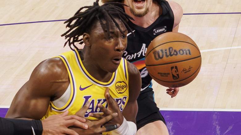 Los Angeles Lakers forward Adou Thiero