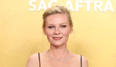 Kirsten Dunst Ditches Signature Hair at Actor Awards 2026 in Apron LBD