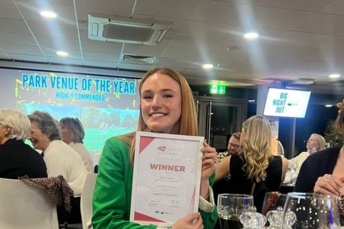 University of Bristol Tennis Club member with her Avon Tennis Young Volunteer of the Year 2026 certificate