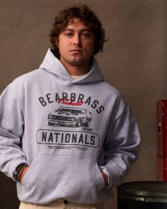 The Backyard Grand Prix collection hoodie, featuring Dick Johnson's Ford XC Falcon.