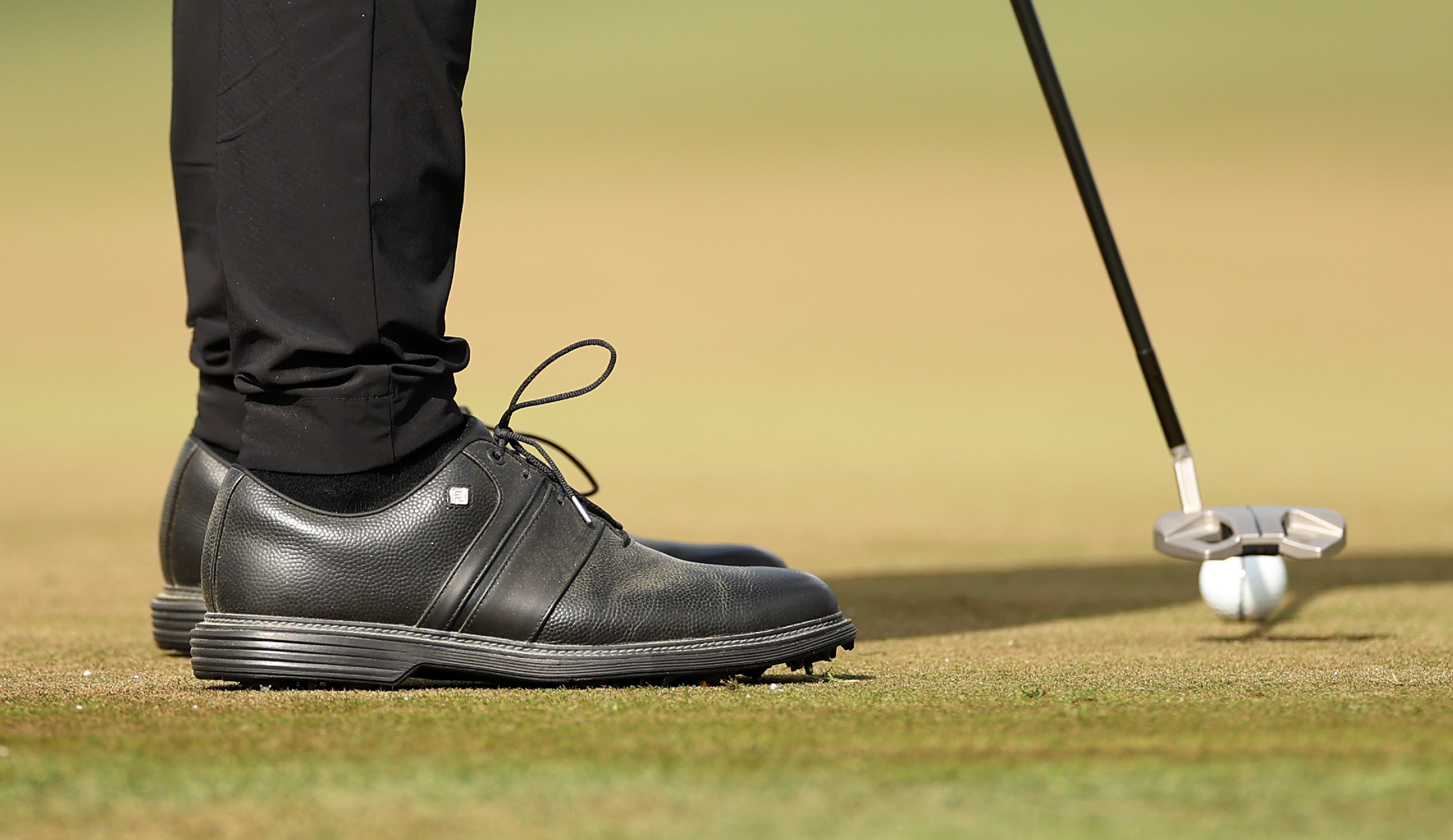 A close up of the putter used by Cameron Young