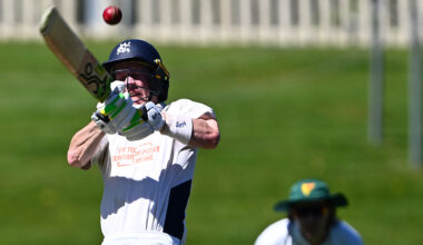 Harper shines on wicket-filled opening day in Hobart