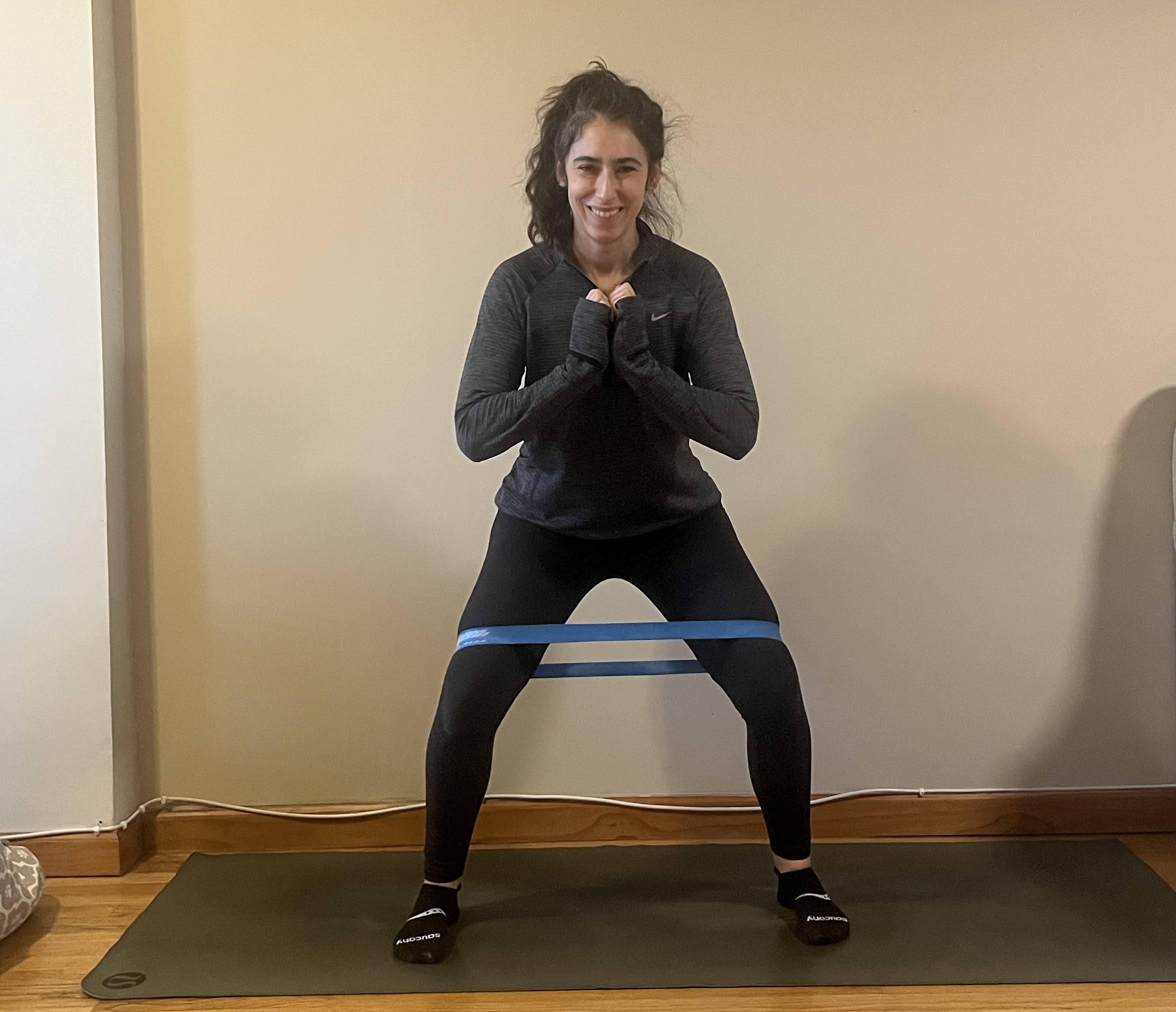 Woman demonstrates exercise