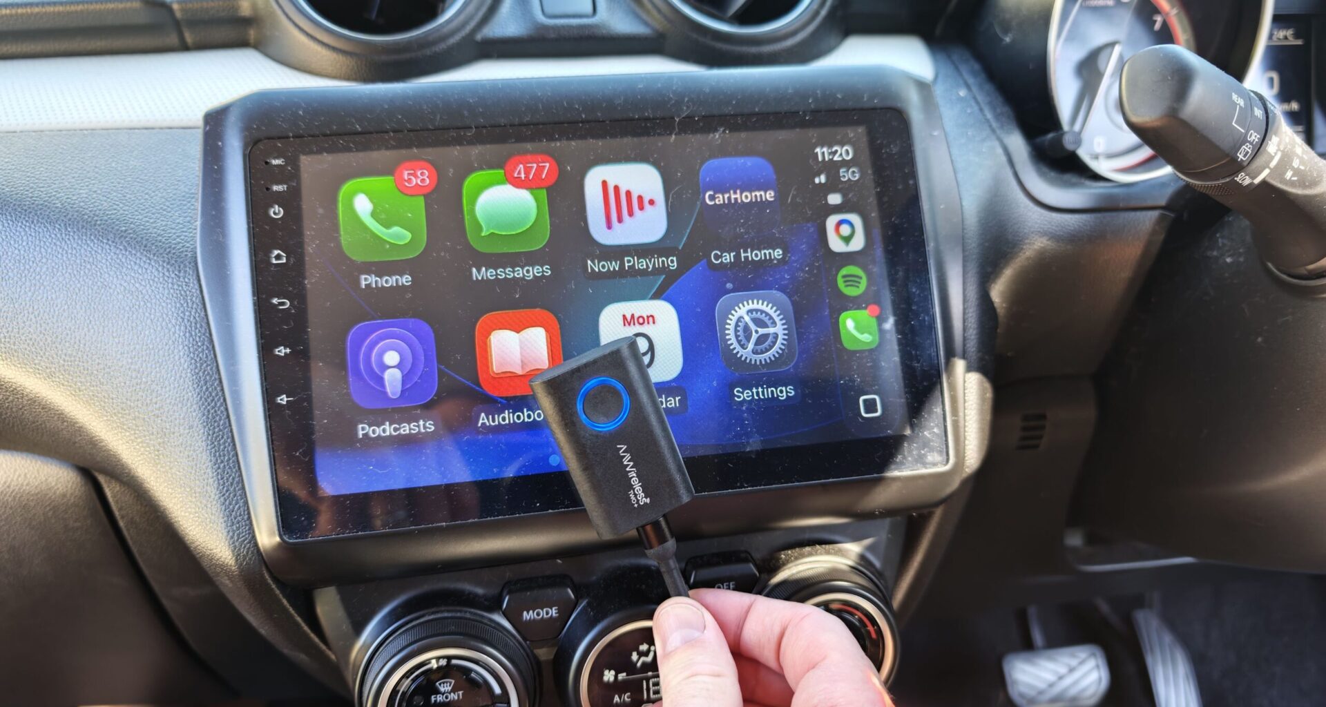 AAWireless Two+ Review -- wireless Android Auto and Apple CarPlay in a single, compact device
