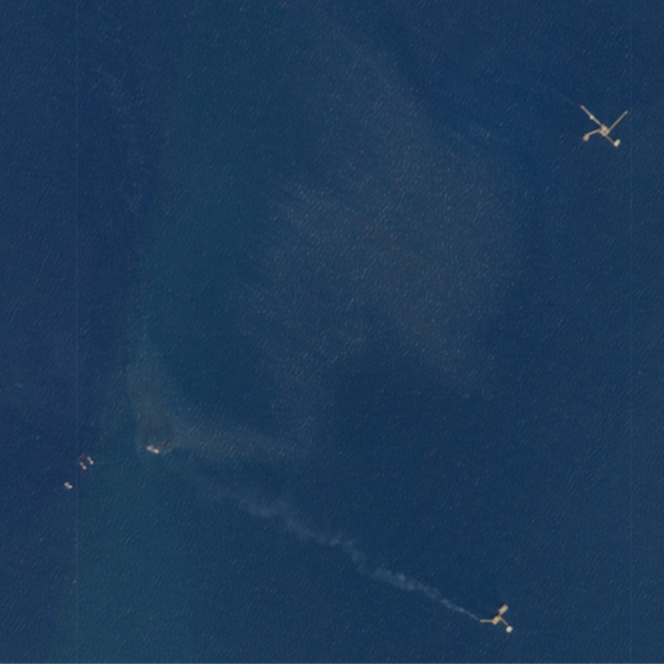 Mapa del derrame de Pemex