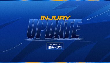 West Coast Eagles injury update: Round Four