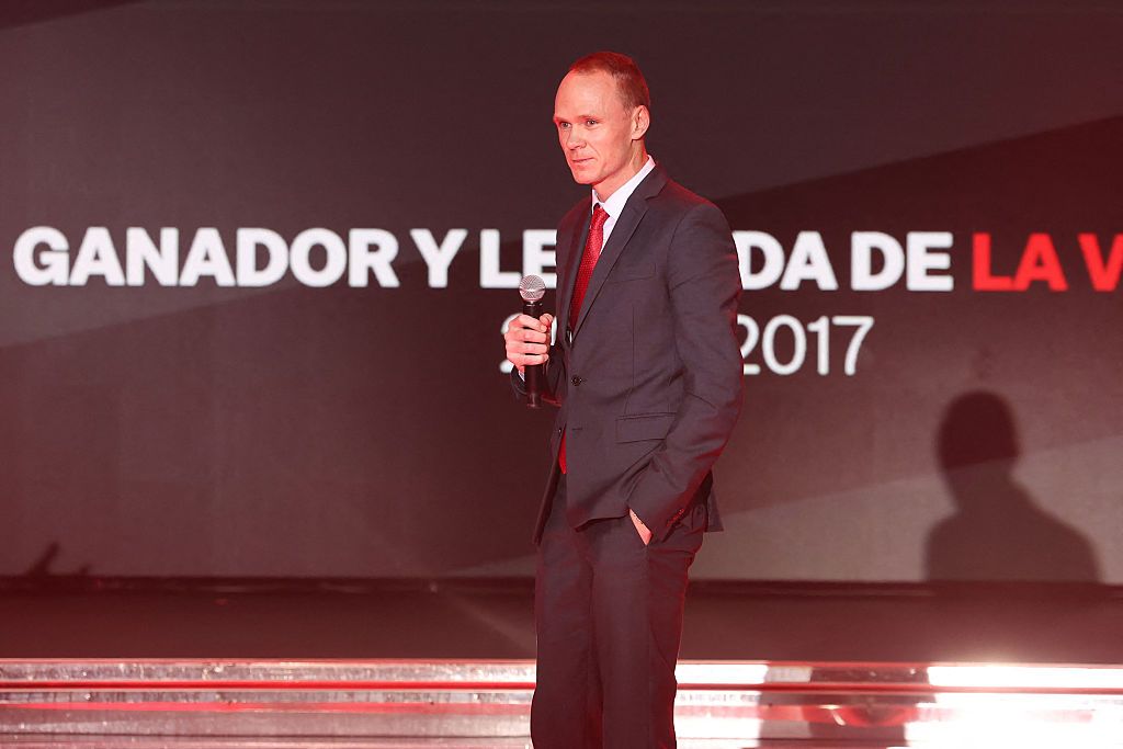 Chris Froome during the 2026 Vuelta a Espa&ntilde;a presentation