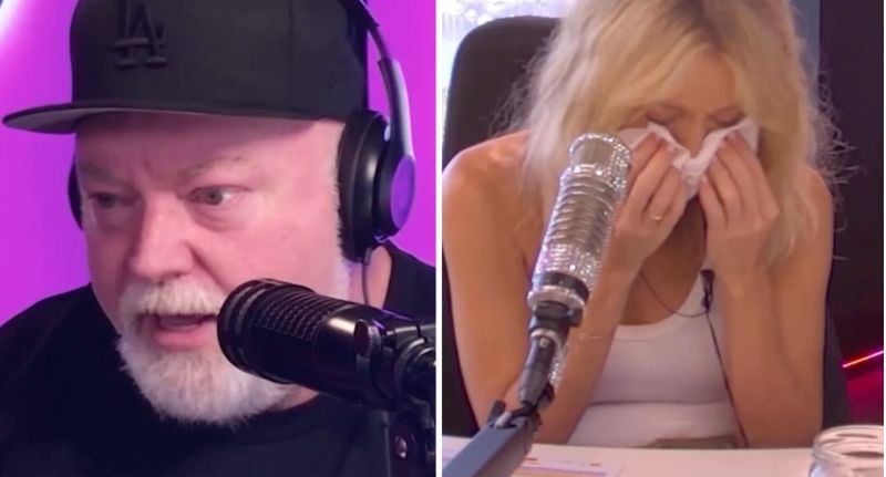 Kyle and Jackie O during the chat which saw Jackie walk. Source: Instagram