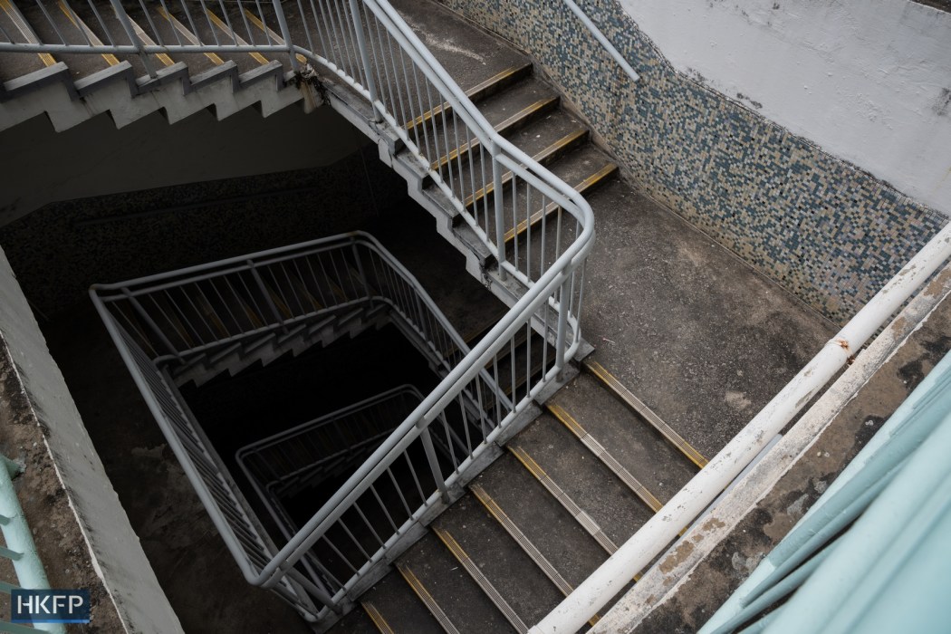 Staircases in an old building in Hong Kong. File photo: Kyle Lam/HKFP.