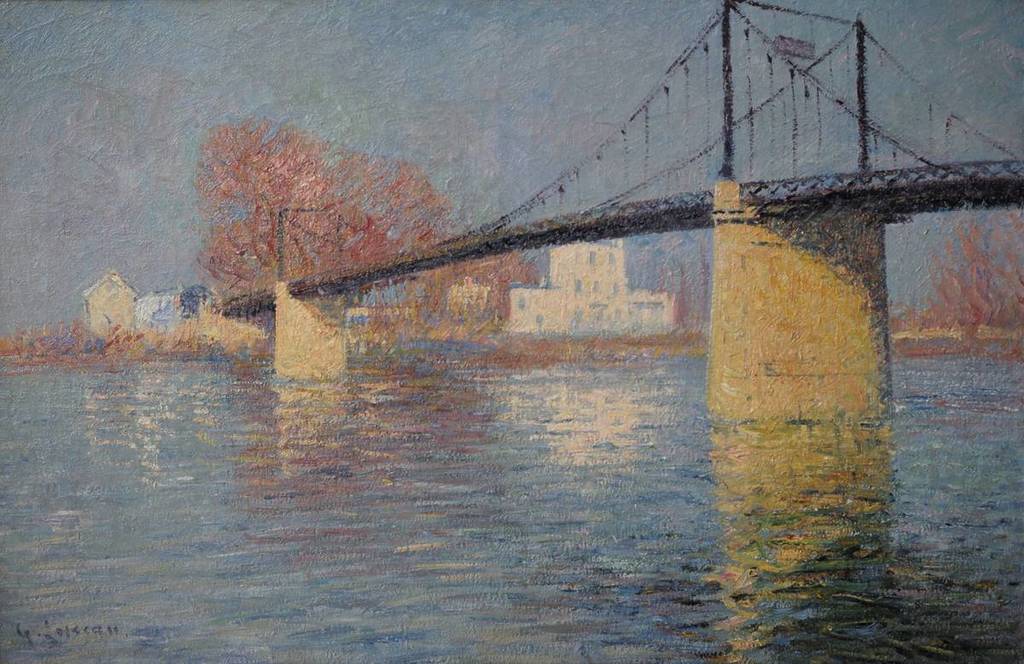 painting of bridge over the Seine by Loiseau
