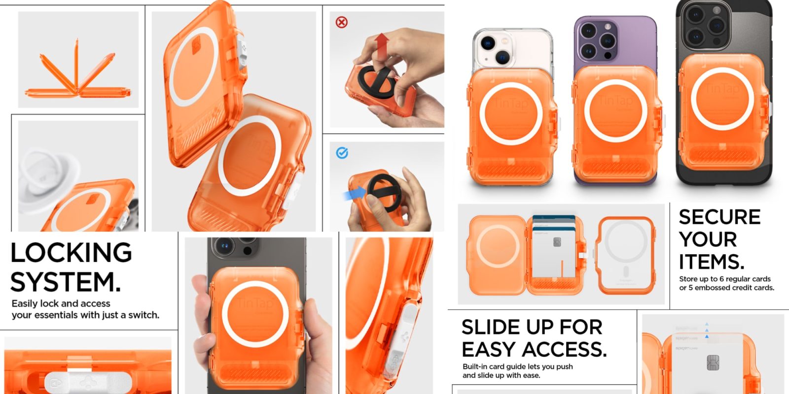 A collage of a phone case
