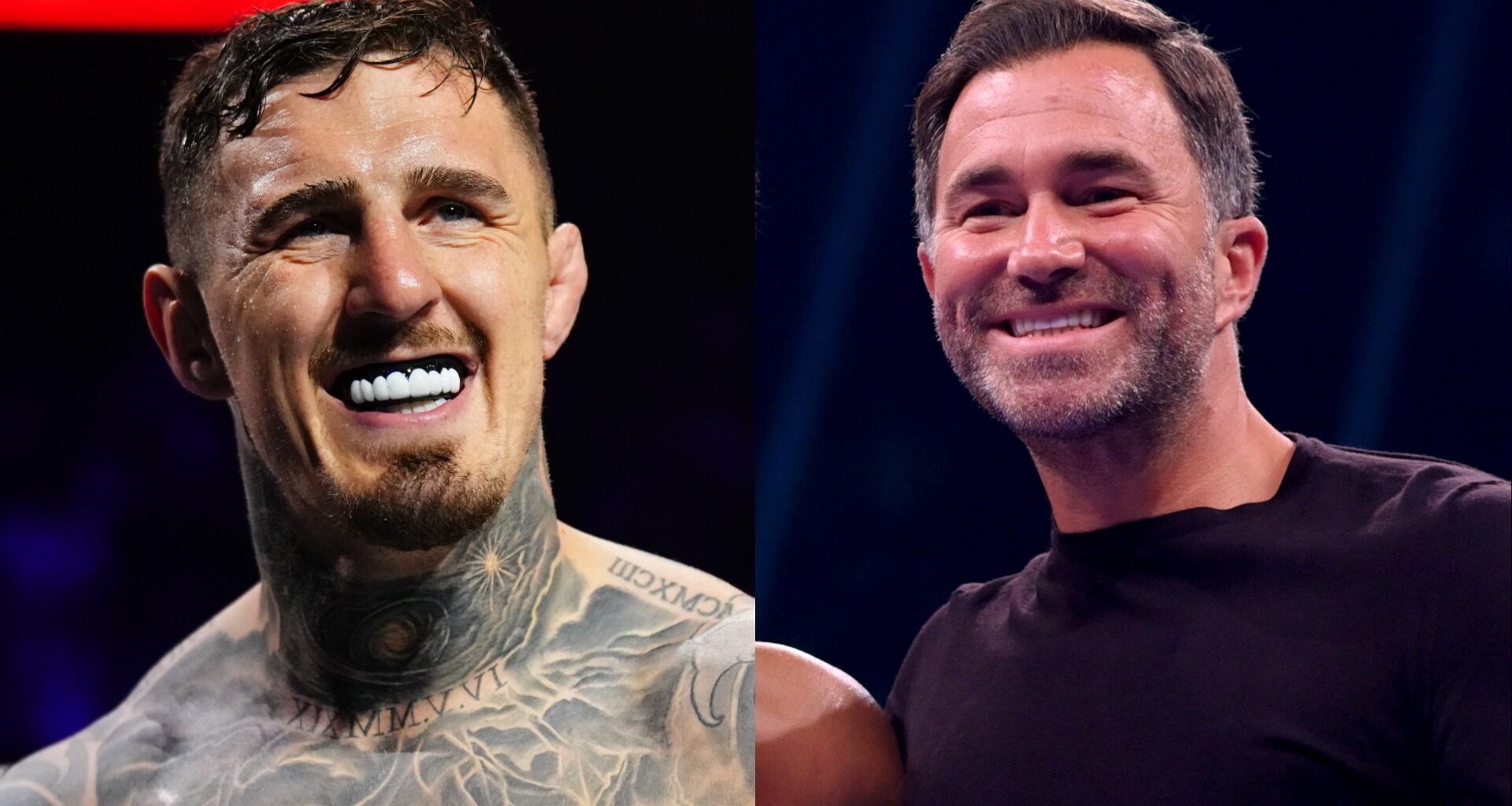 Tom Aspinall and Eddie Hearn