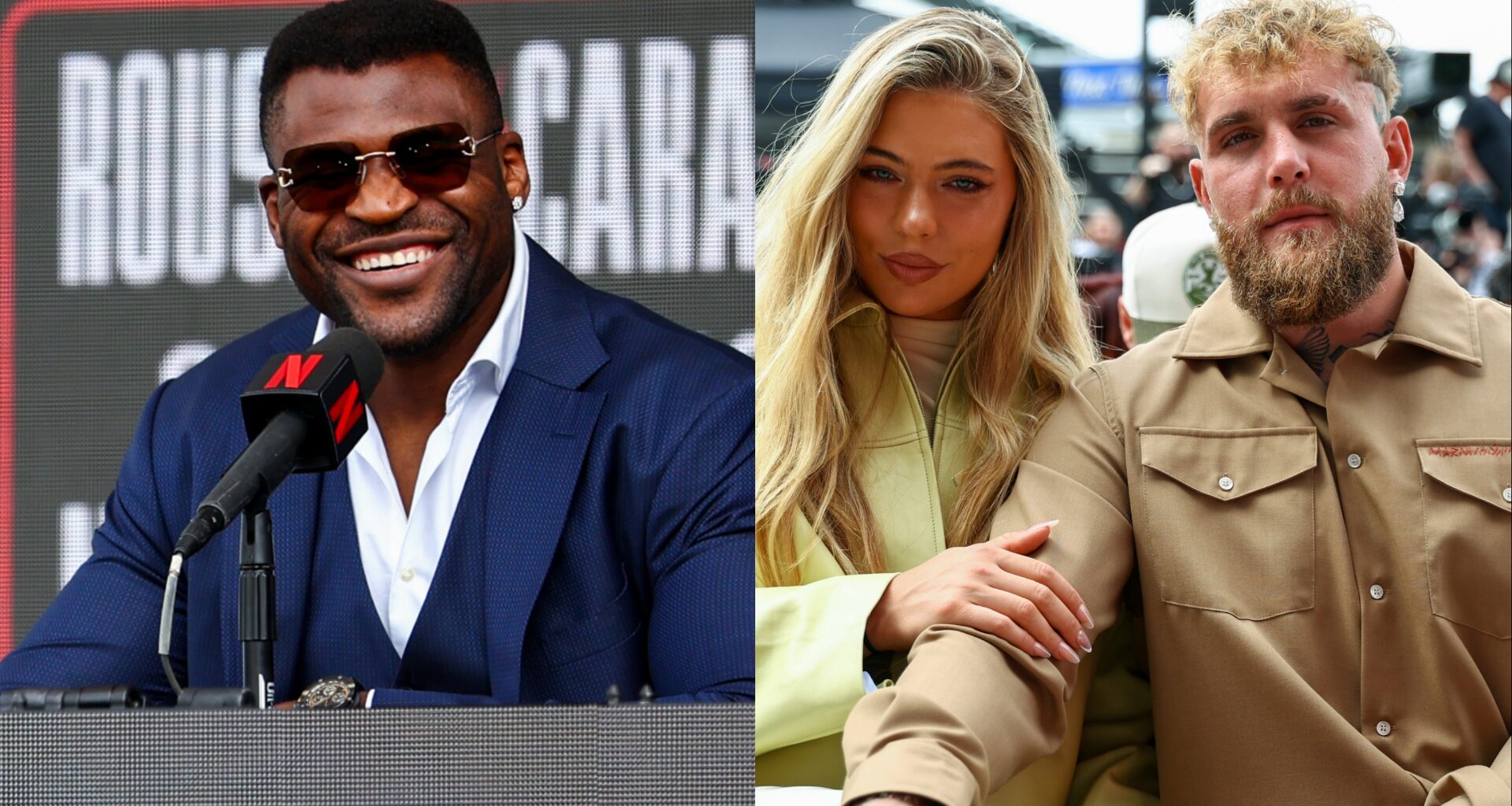 Francis Ngannou and Jake Paul