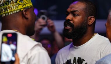 Francis Ngannou and Jon Jones at a PFL event