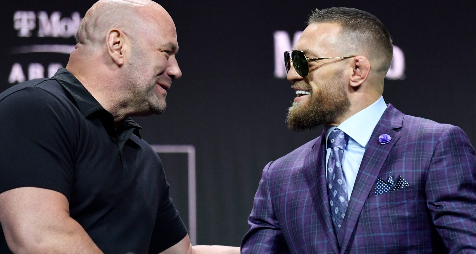 Dana White and Conor McGregor at the UFC 264 press conference