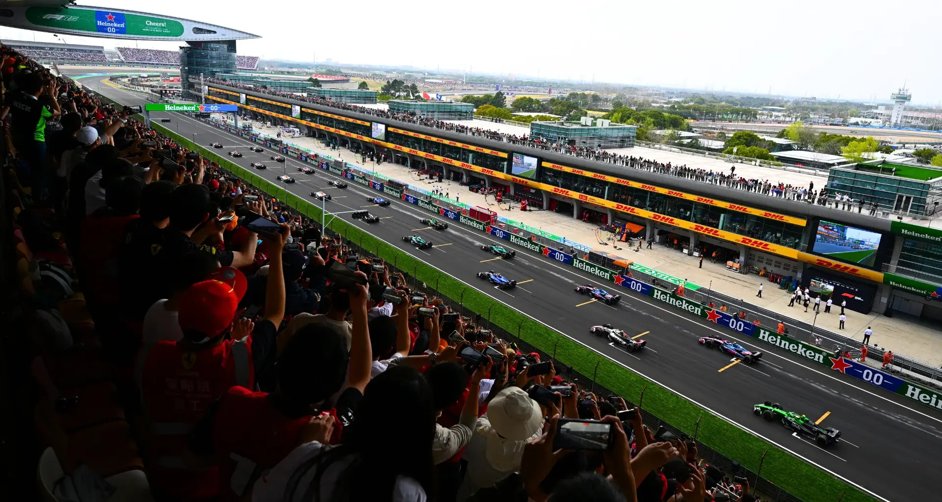 SHANGHAI, CHINA - MARCH 23: Charles Leclerc of Monaco driving the (16) Scuderia Ferrari SF-25 on