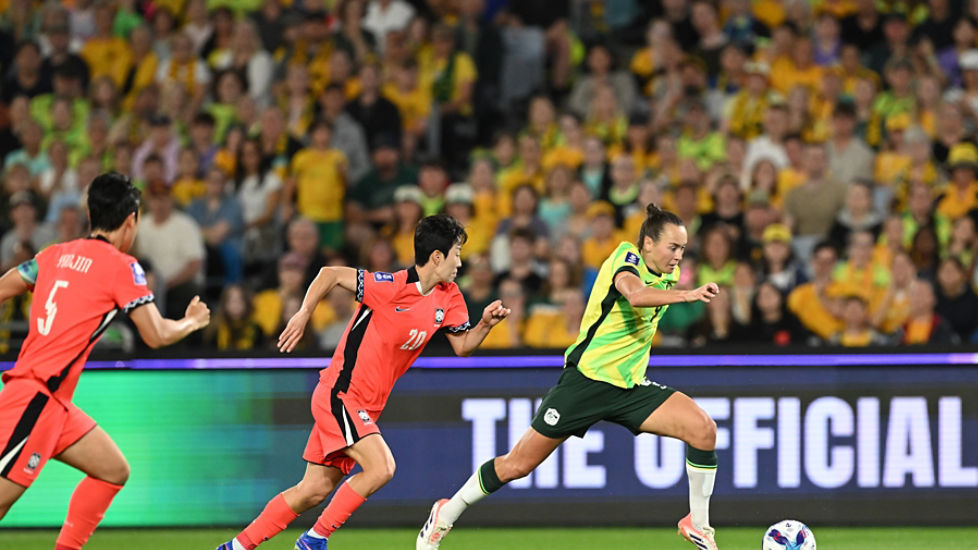 CommBank Matildas set historic record crowd in tight draw with South Korea