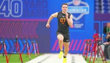 Mt. Lebanon's Eli Heidenreich works out for 22 NFL teams at Navy's Pro Day