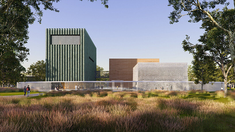 OPEN's 'shede culture museum' is shaped from rammed-earth, glass and bronze - 1