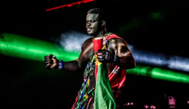 Senegalese MMA star "Reug Reug" Oumar Kane enters the arena at "ONE on TNT IV"