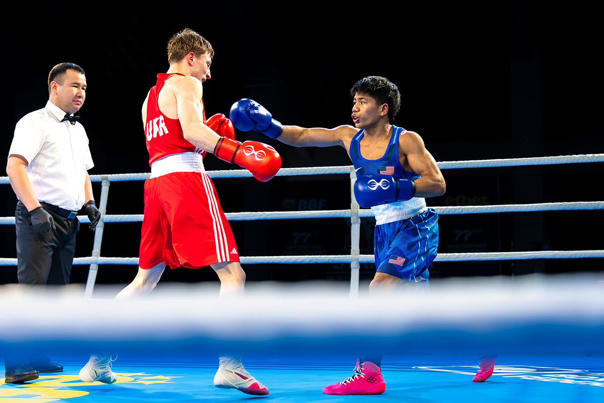 Lorenzo Patricio gained valuable experience, winning a silver medal in elite amateur competition this week. Photo: USA Boxing