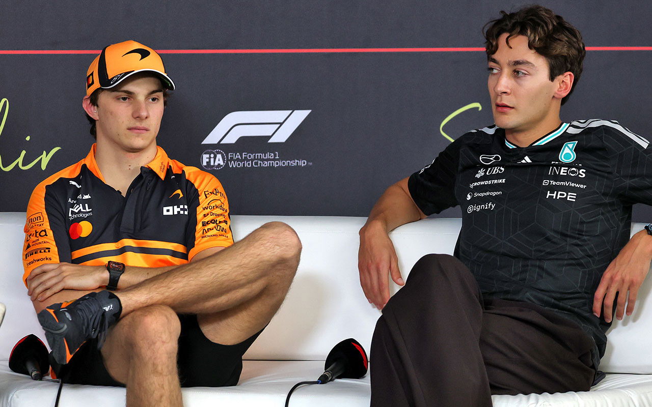 Oscar Piastri and George Russell 