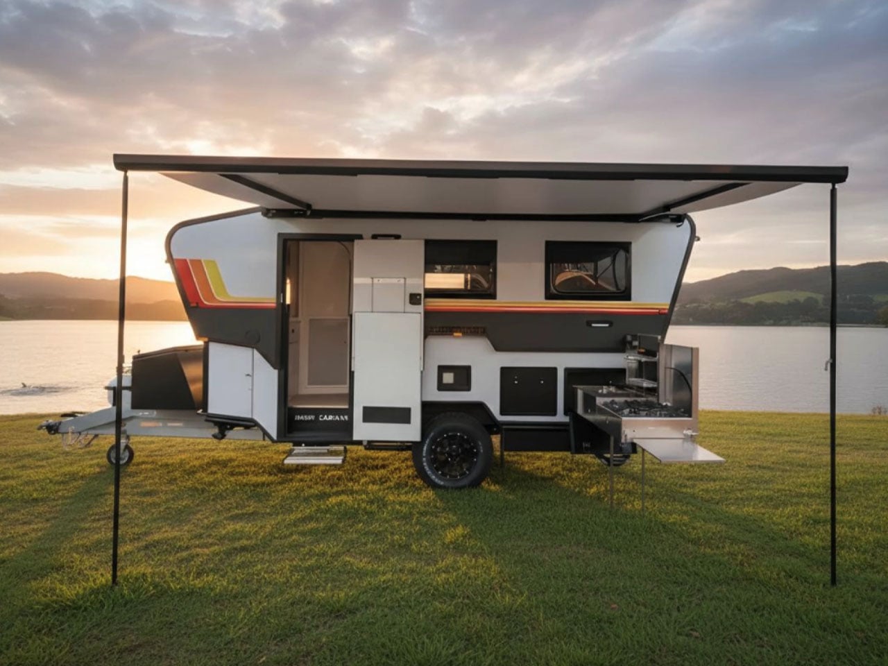 Prattline Launches $55K Low Tow caravan with rugged build and two-shell expanding design