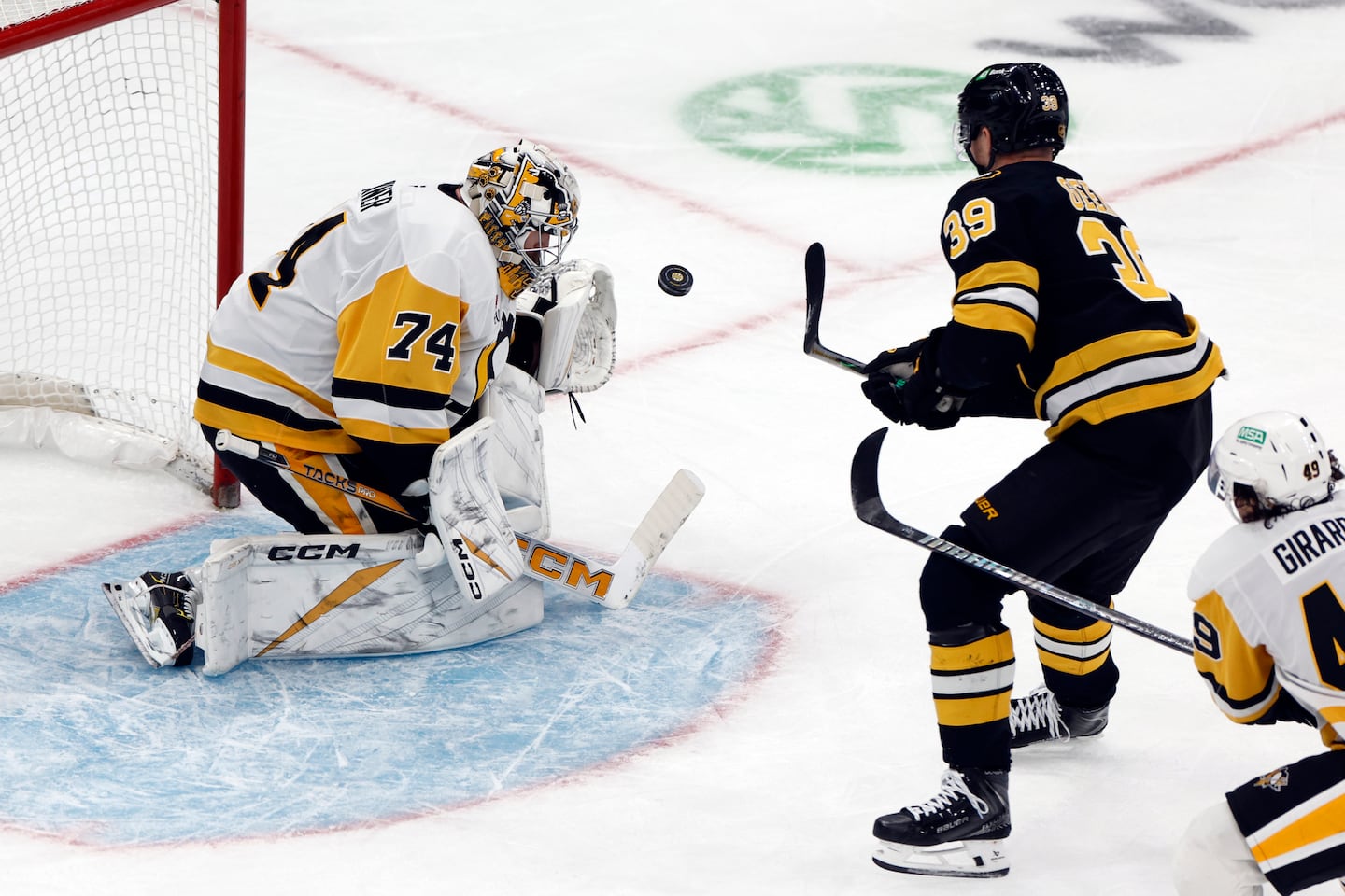 Morgan Geekie's been denied a goal his last 11 games, stuck on a Bruins-best 34 since March 5.