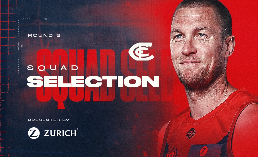 Round 3 Squad | Extended side for Carlton clash