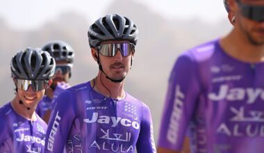 WINTER PARK - ALULA, SAUDI ARABIA - JANUARY 29: Alan Hatherly of South Africa and Team Jayco AlUla prior to the 6th AlUla Tour 2026, Stage 3 a 142.1km stage from Winter Park - Alula to Bir Jaydah Mountain Wirkah 955m on January 29, 2026 in Winter Park - Alula, Saudi Arabia. (Photo by Dario Belingheri/Getty Images)
