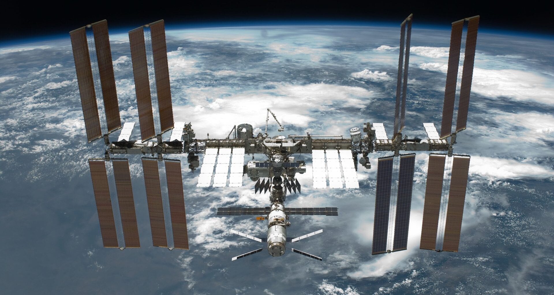 International Space Station in 2011, as seen during the last spaceflight of the Space Shuttle Endeavor (STS-134). Credit: NASA